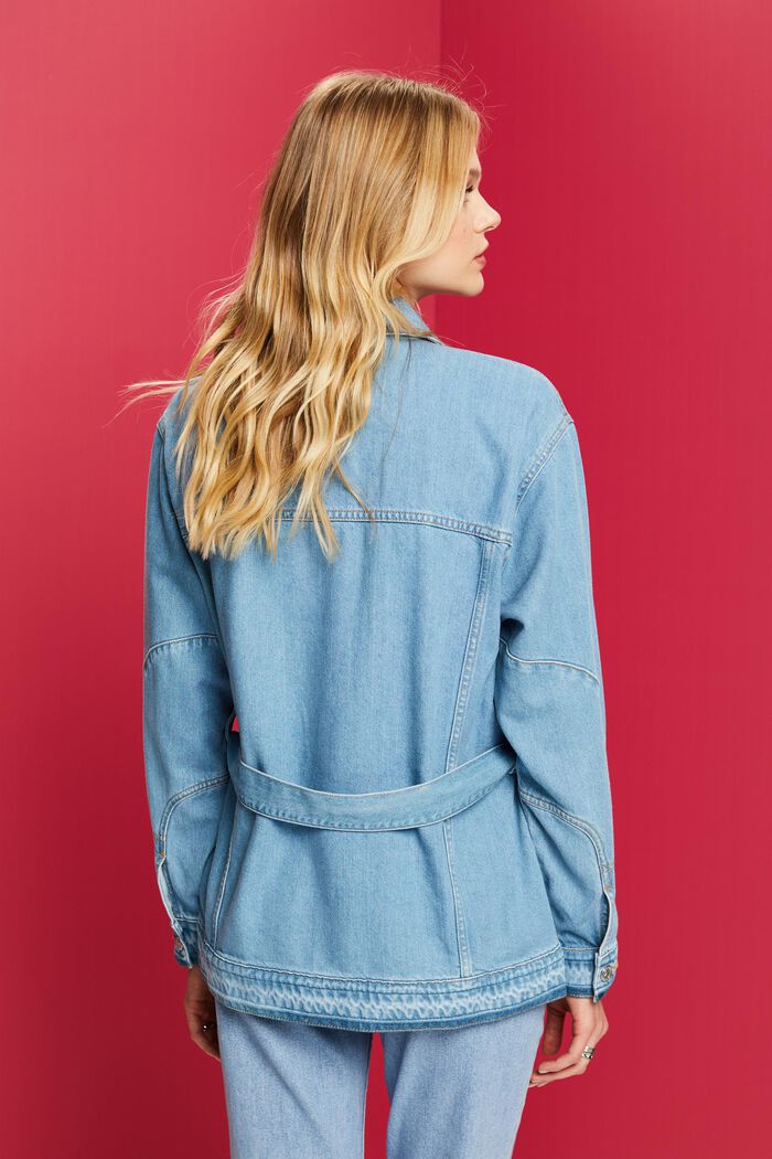 Jeansjacke mit Bindegürtel