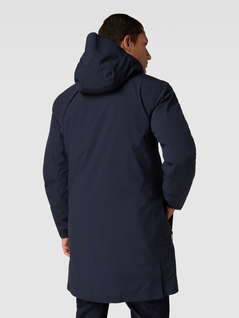 Parka mit verdecktem Reißverschluss Modell 'KOOV' in marineblau