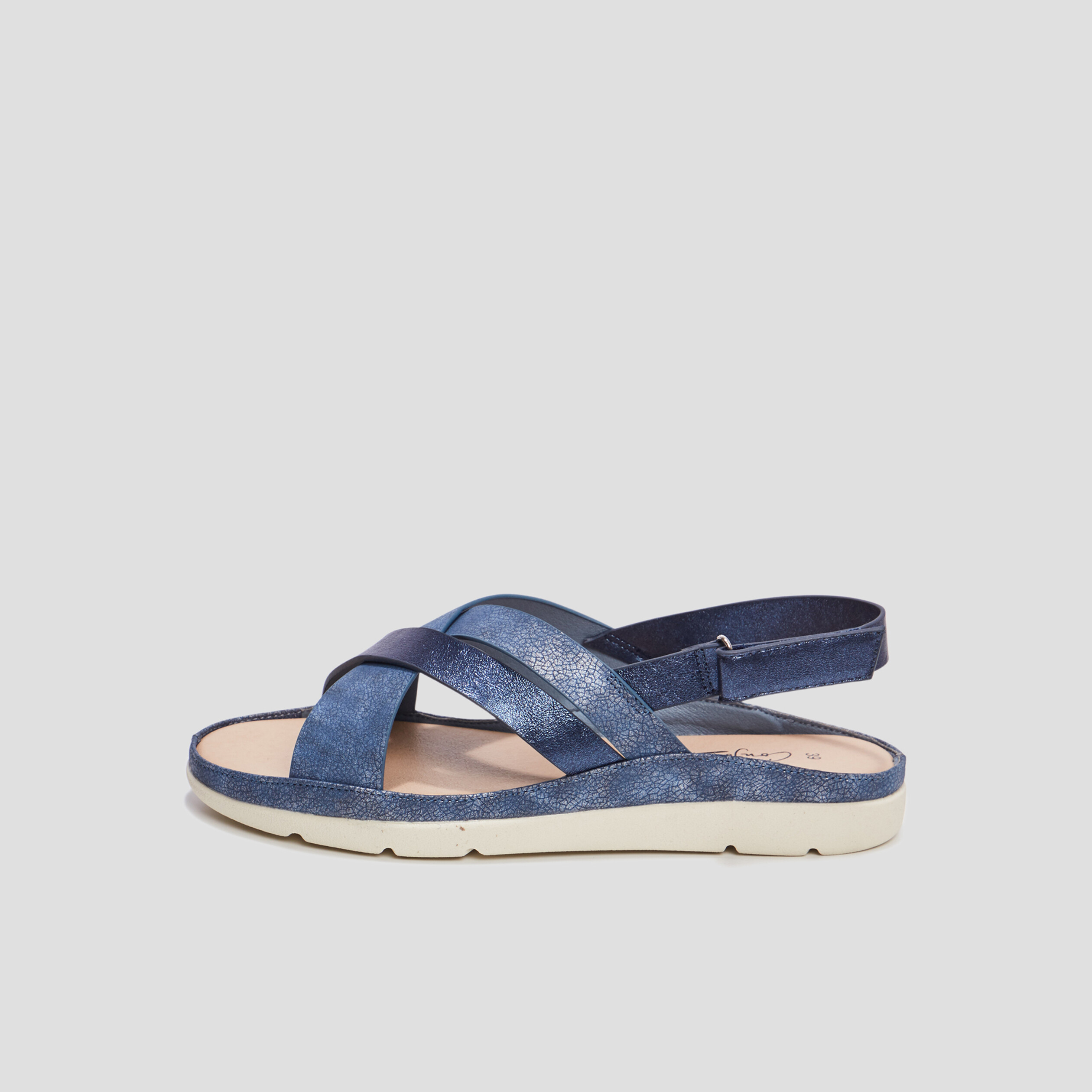 Mules pied large Confortissimo bleu femme | La Halle