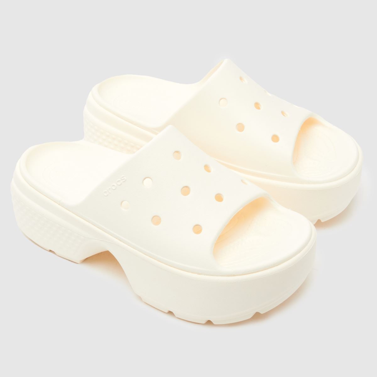 Crocs Stomp Slide szandál fehér színben