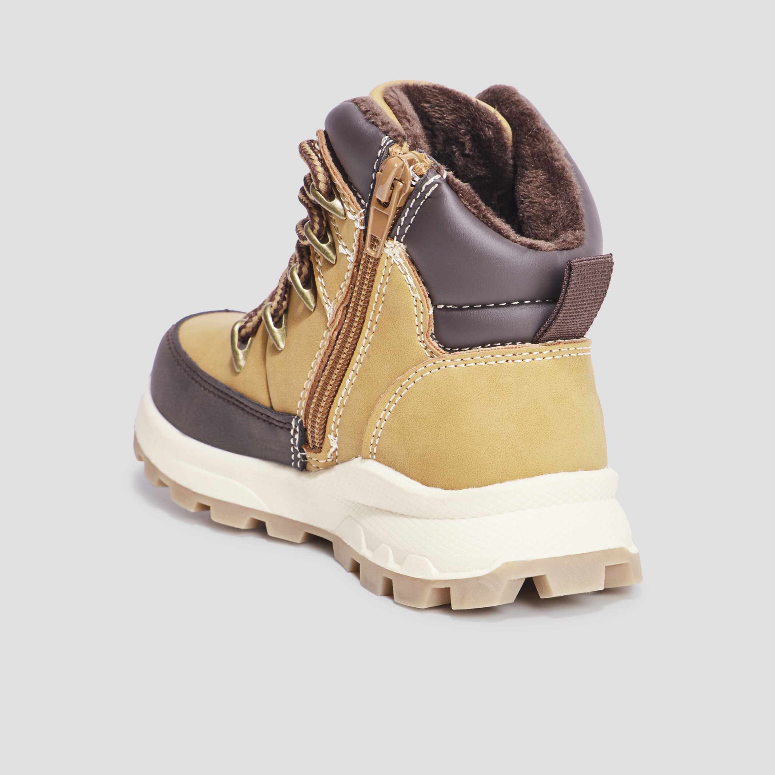 Bottines zippées Trappeur Barato jaune garçon | La Halle