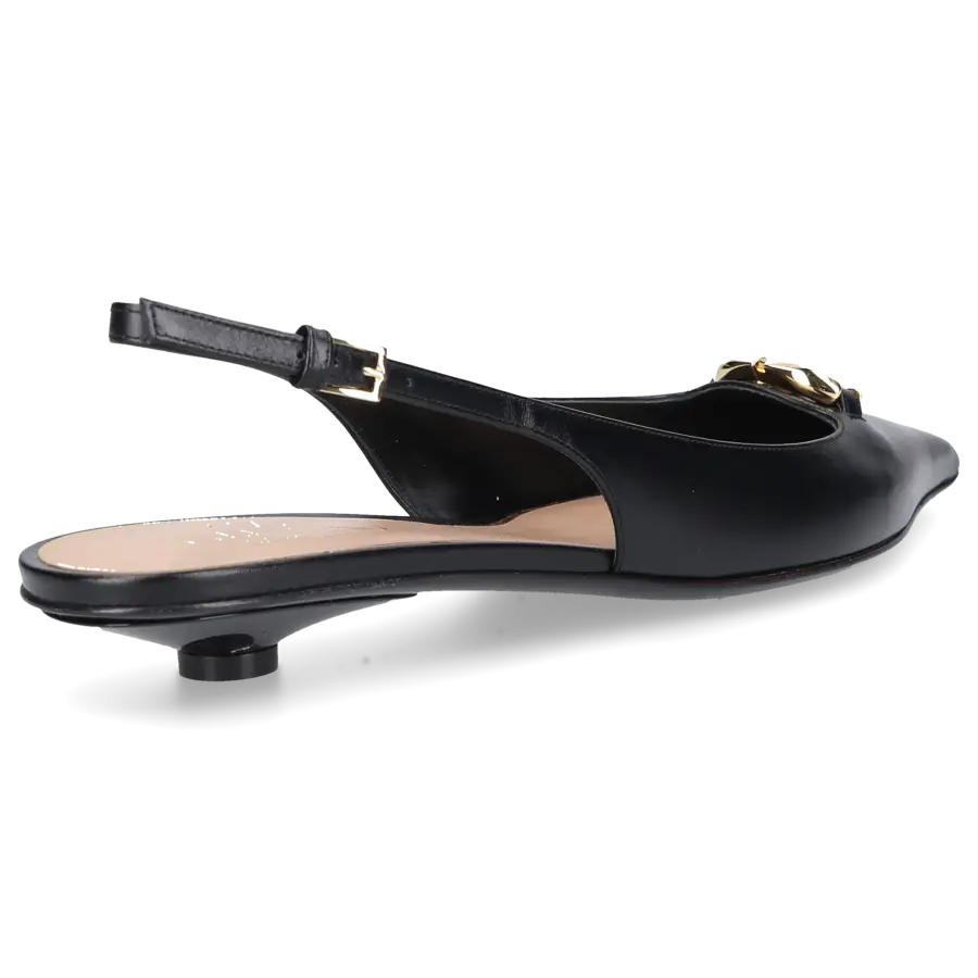 Valentino Garavani - Sling-Ballerinas VLOGO Nappaleder - schwarz