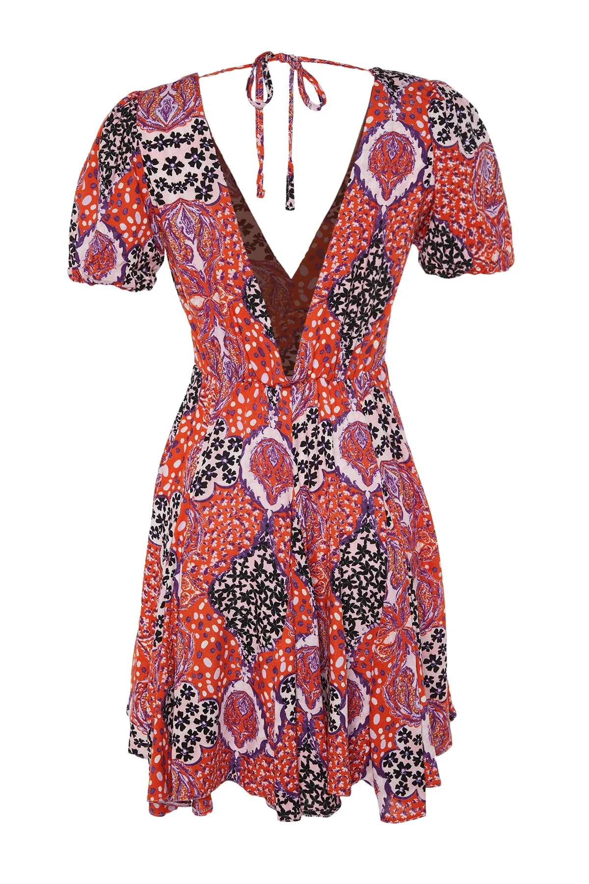 Trendyol Collection  Gewebtes Mini-Strandkleid mit Blumenmuster TBESS23EL00238
