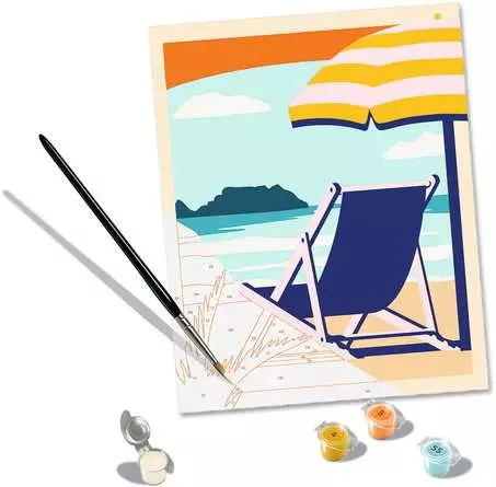 CreArt Relaxen am Strand - Malen nach Zahlen für Erwachsene