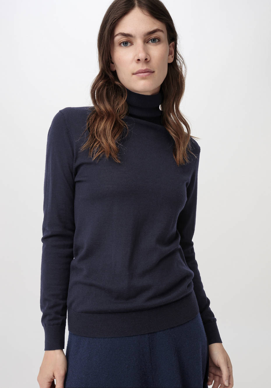 Rollkragenpullover aus reiner Bio-Merinowolle