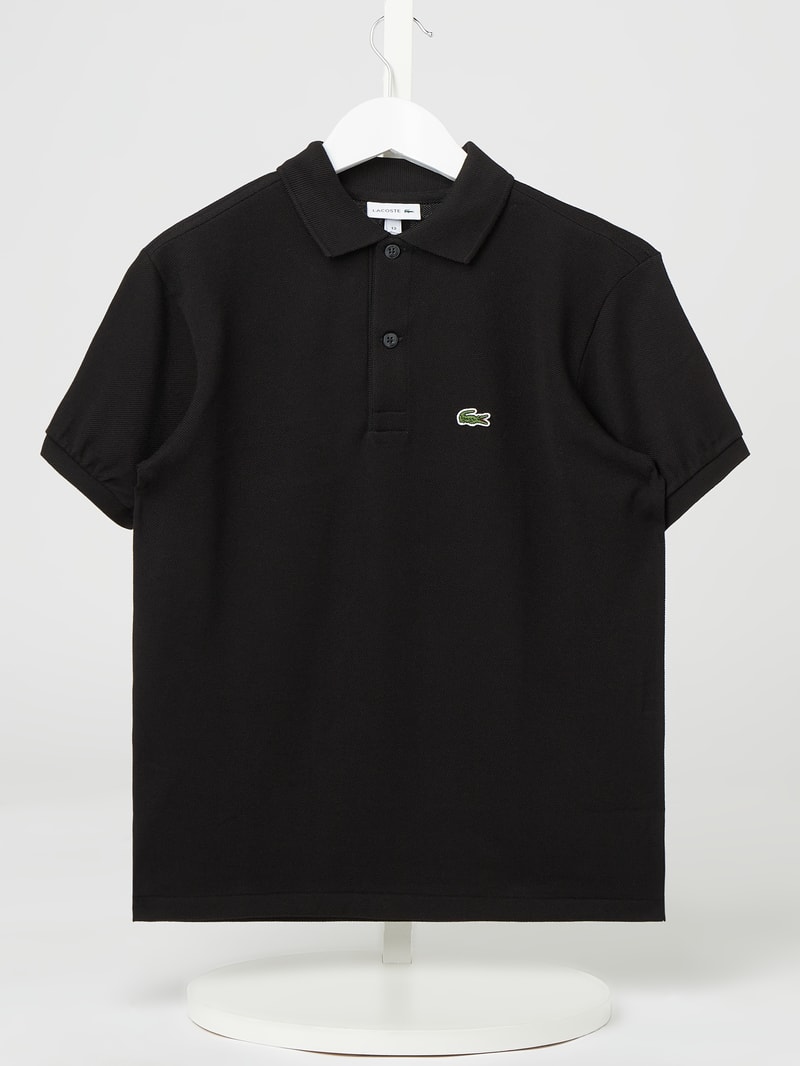 Poloshirt aus Baumwolle in schwarz