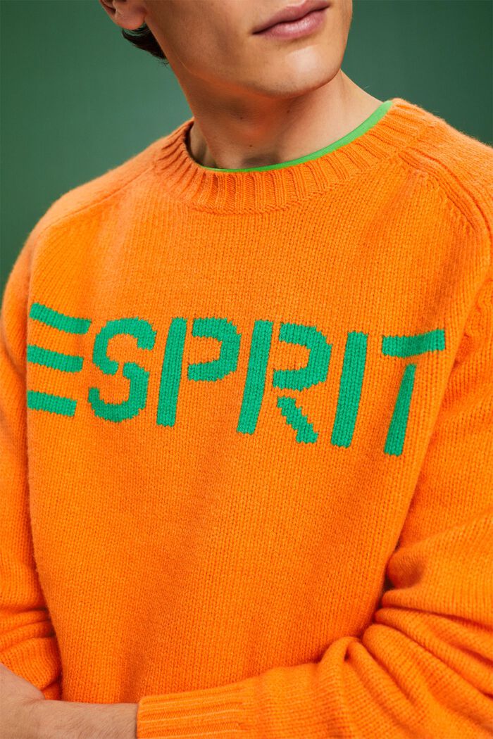 Logo-Pullover aus Wolle und Kaschmir