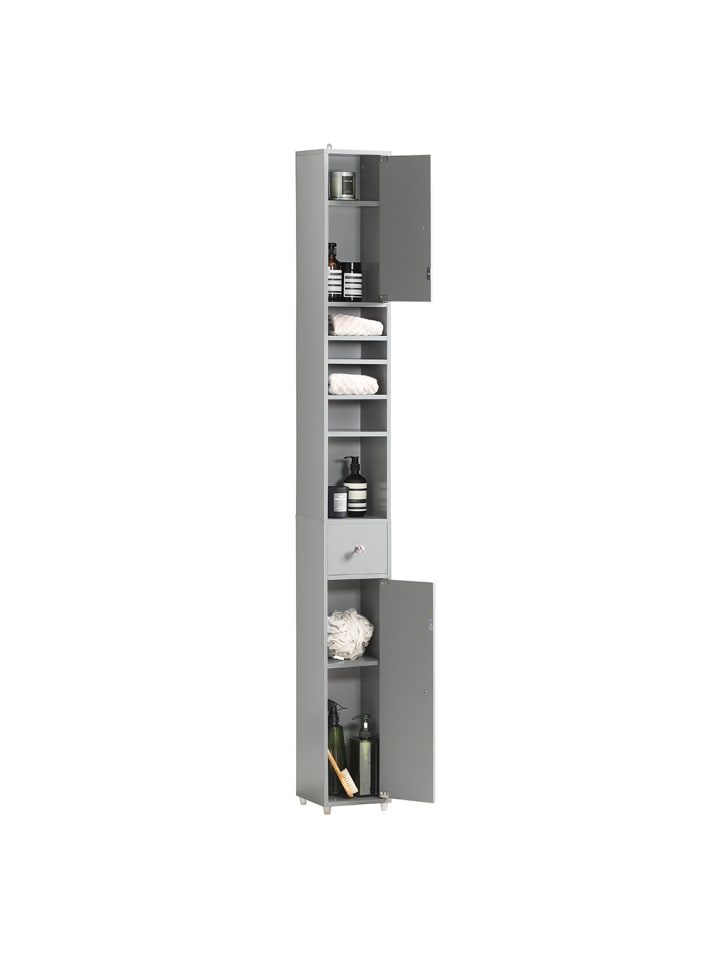 SoBuy Hochschrank in Hellgrau - (B)20 x (H)180 x (T)20cm günstig kaufen onesize