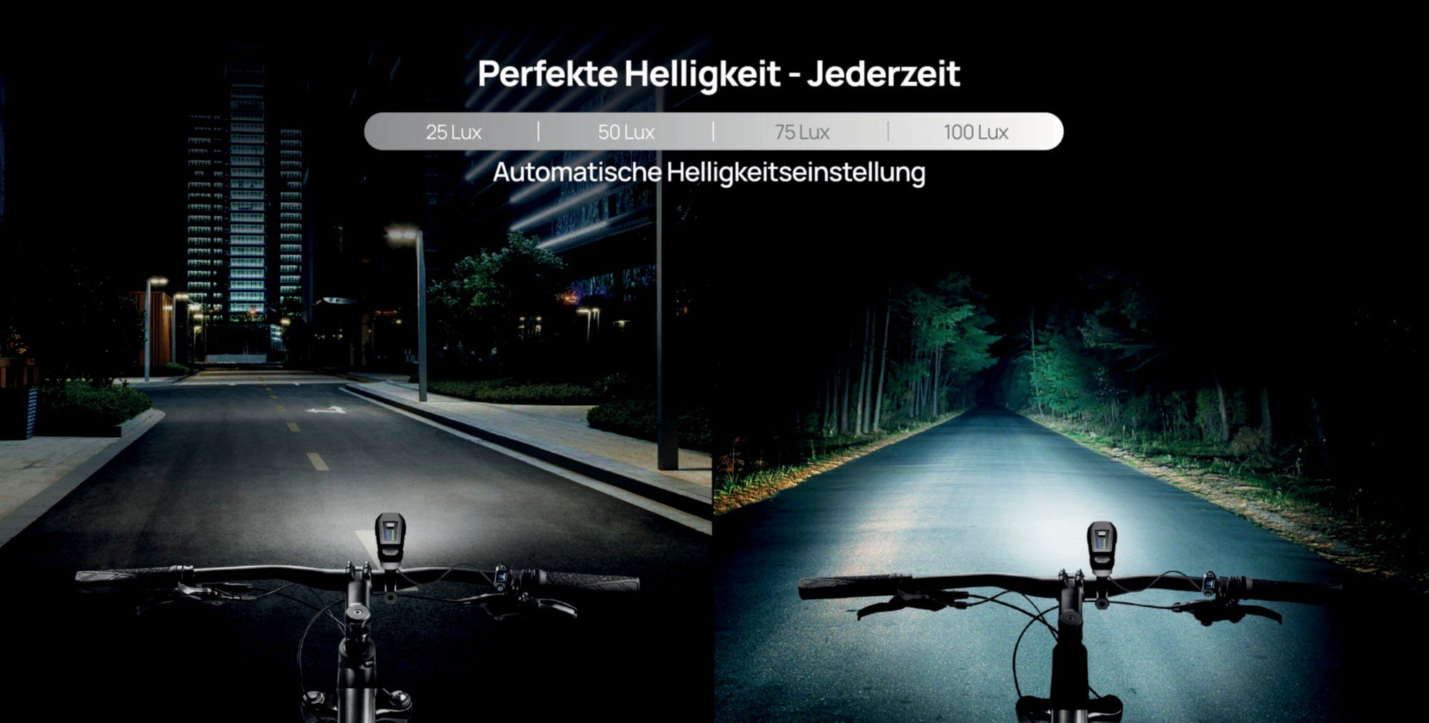 FISCHER Fahrrad Fahrrad-Frontlicht LED-Akku Frontlicht 100 Lux Fernlicht