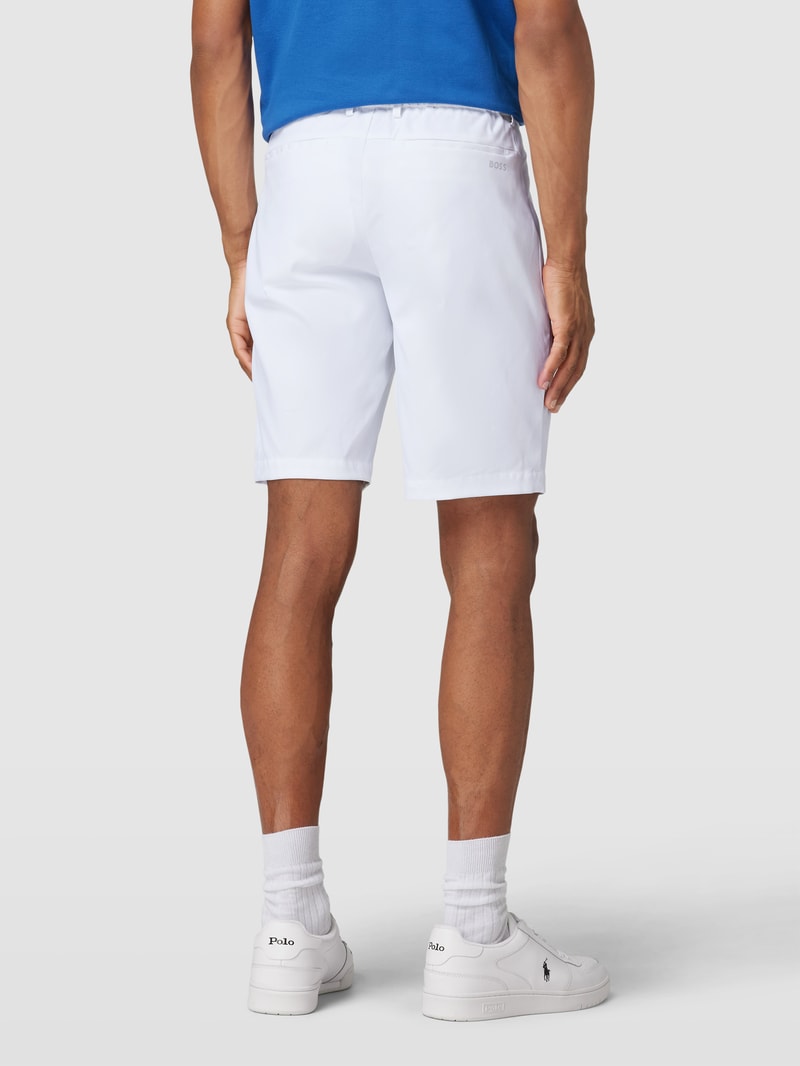 Shorts mit elastischem Bund Modell 'Drax' in weiß