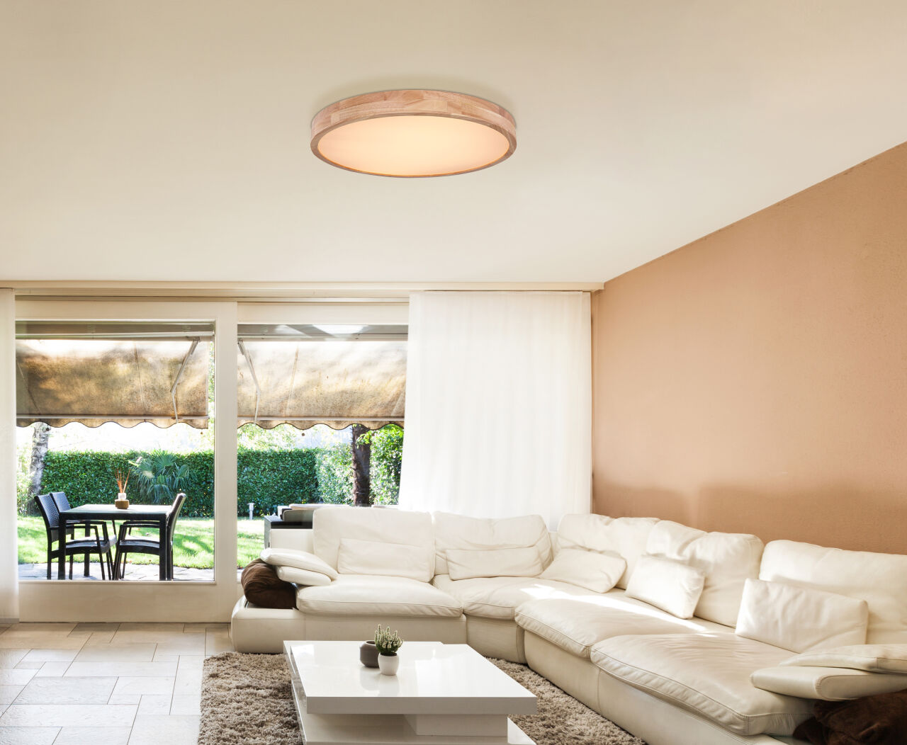 Globo Lighting - RAINER - Deckenleuchte Metall holzoptik, LED