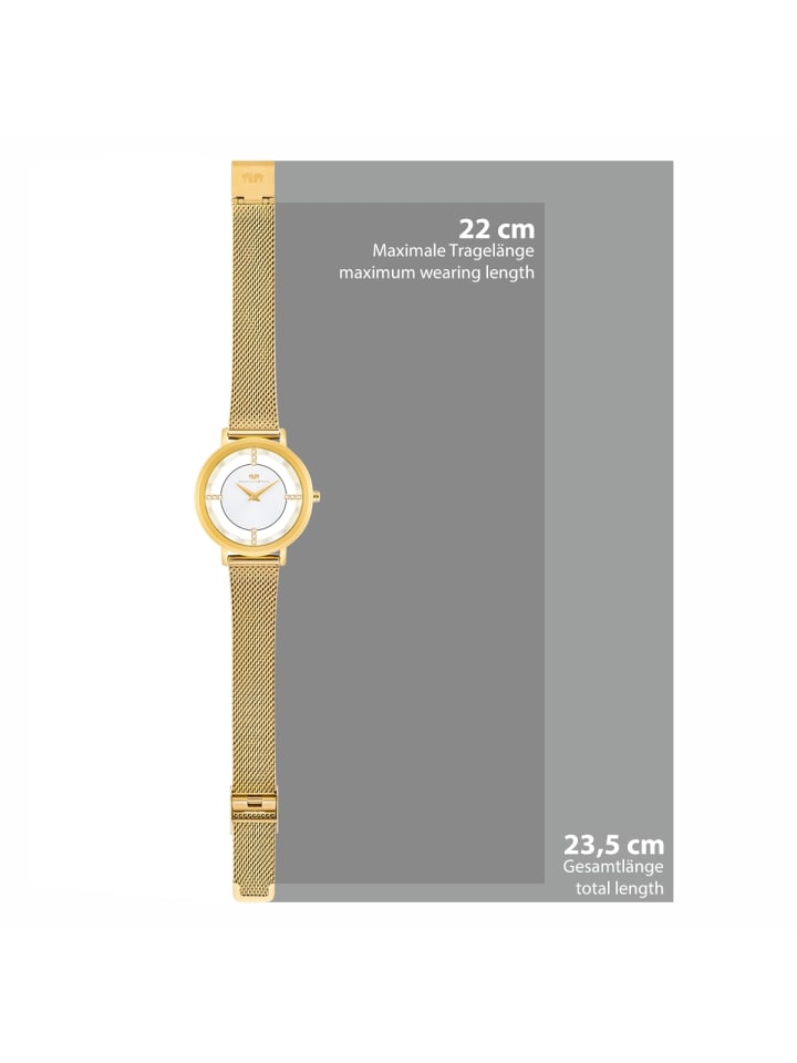 Rhodenwald & Söhne Damen Quarzuhr gelbgold Edelstahl gelbgold in gelbgold günstig kaufen 20 cm