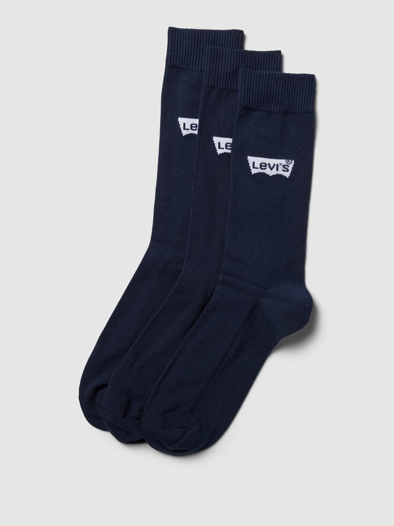 Socken mit Label-Details im 3er-Pack in blau