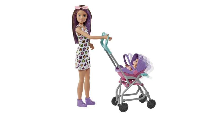 Barbie „Skipper Babysitters Inc.“-Puppe und Kinderwagen-Spielset, für Kinder ab 3 Jahren