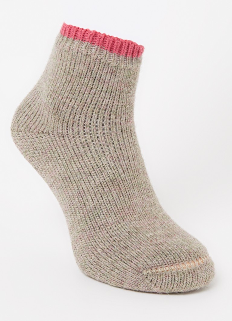 False Cozy ribbed house socks in alpaca wool blend