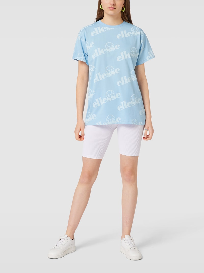 Oversized T-Shirt mit Rundhalsausschnitt in hellblau