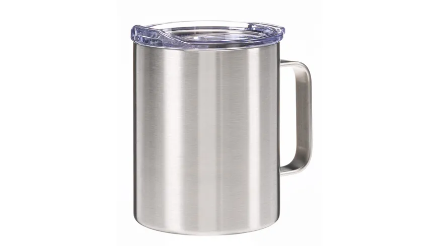 TRENDSHOP Doppelwandiger Henkelbecher 390ml