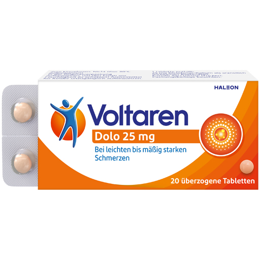 VOLTAREN Dolo 25 mg überzogene Tabletten  20 St  Tabletten, überzogen