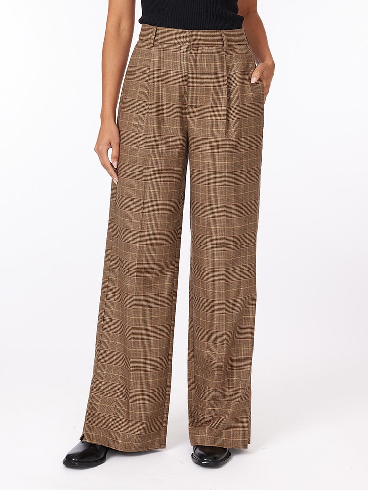 Scotch & Soda Marlenehose in Camel/ Schwarz günstig kaufen