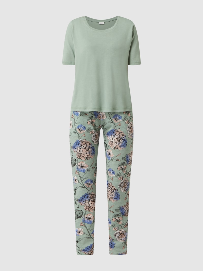 Pyjama mit Viskose-Anteil in grün