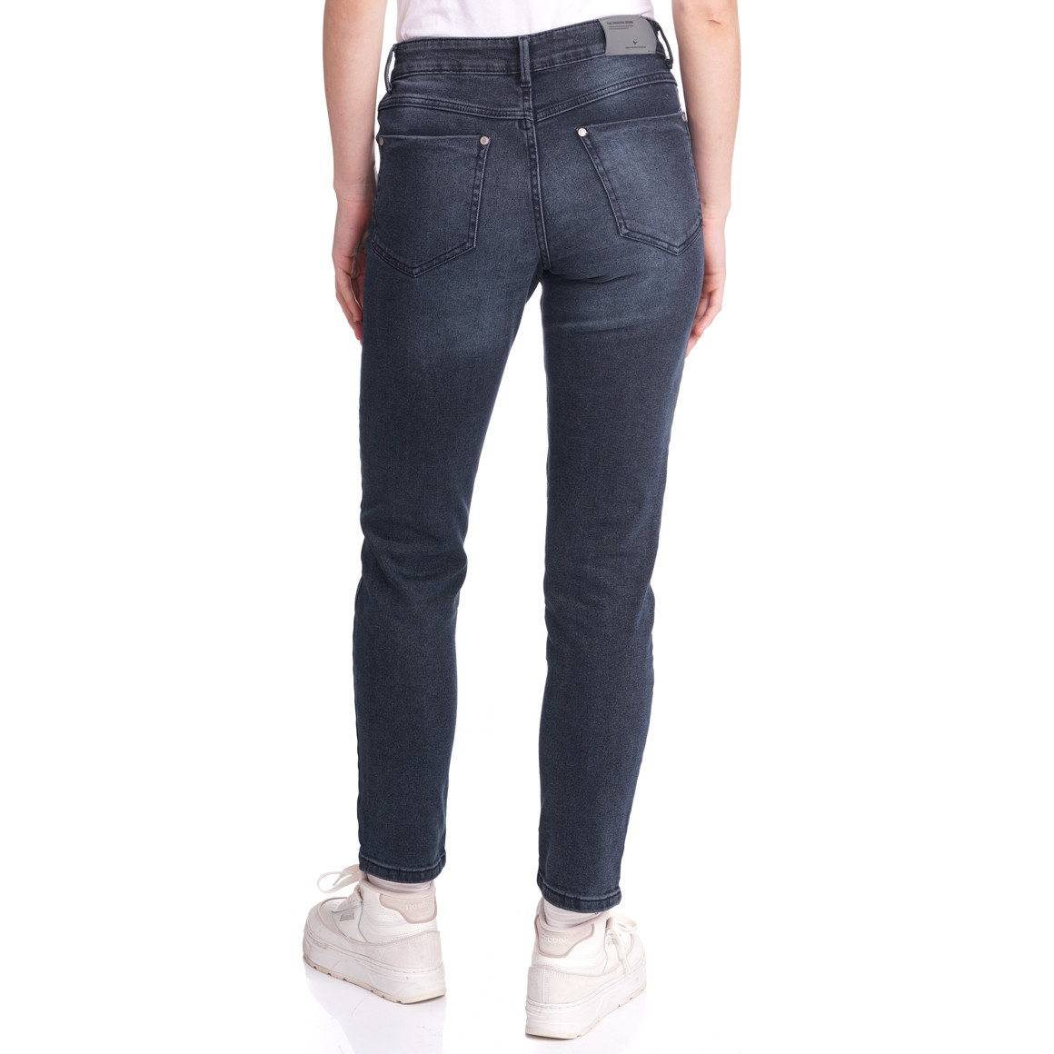 Damen Mom-Jeans mit Used-Waschung