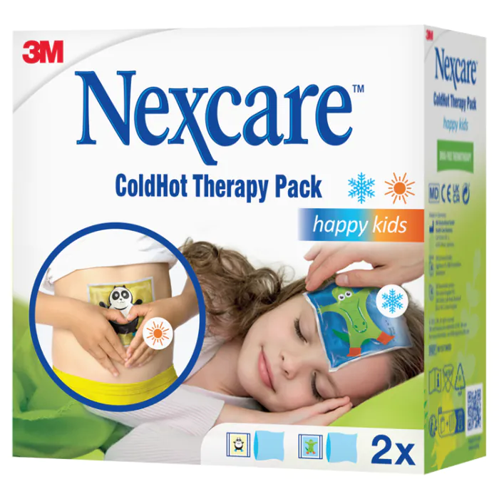 Nexcare ColdHot Therapy Pack Happy Kids, herbruikbaar koud- en warm gelpak, 11x12cm