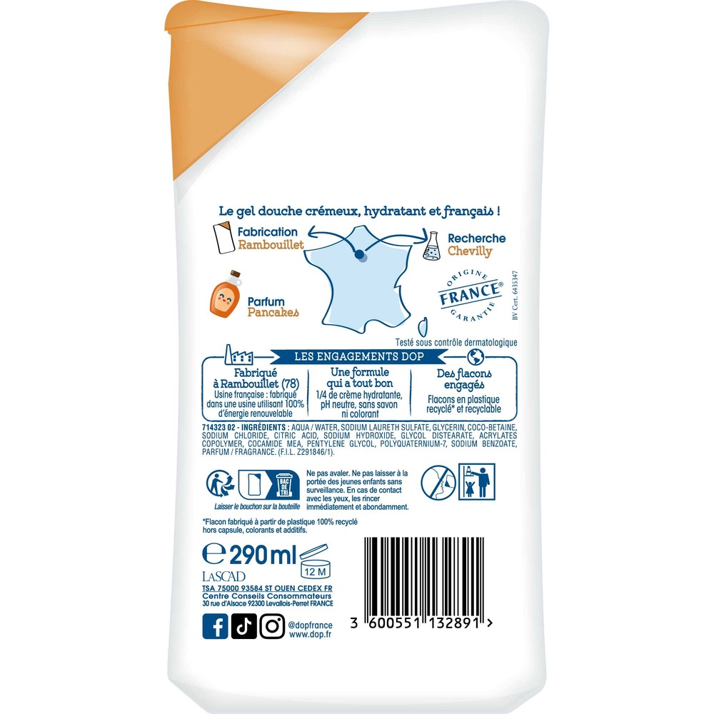 DOP Dop Douche Douceur d'Enfance Pancake 290ml Gel douche