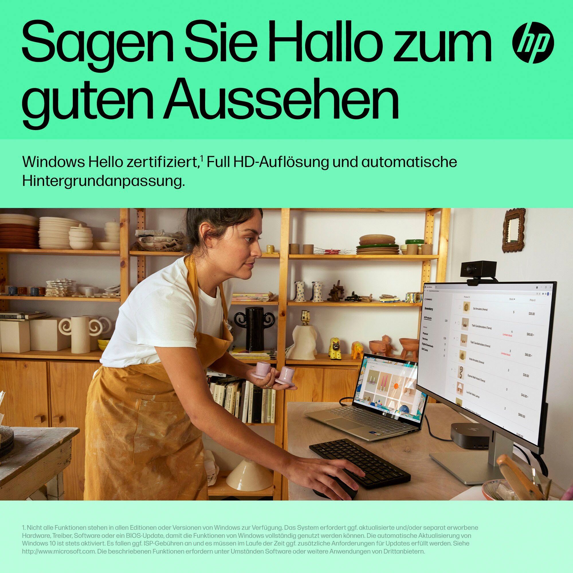 HP 620 FHD Webcam (Full HD, 5x opt. Zoom)