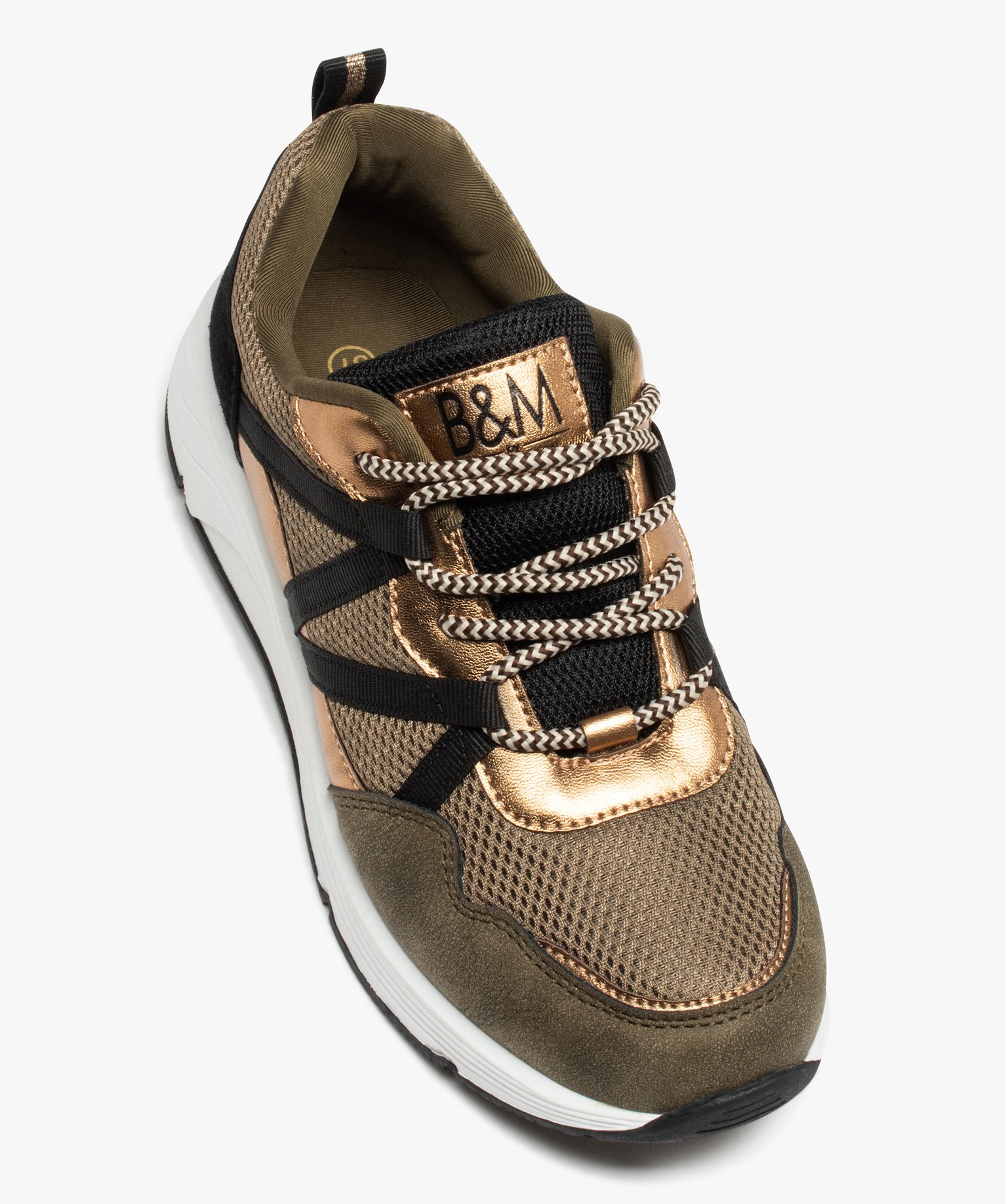 Baskets femme multicolores avec lacets passants - Banana Moon kaki | GEMO