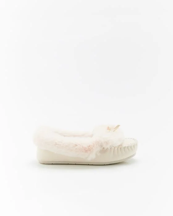 Mocassins d'intérieur imitation fourrure Thermolactyl