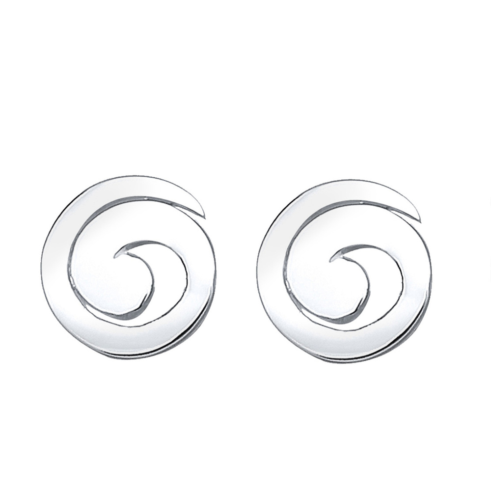 Elli Elli by Julie & Grace Boucles d'Oreilles Spirale pour Femme en 925 Argent, Femell Boucles d'oreilles