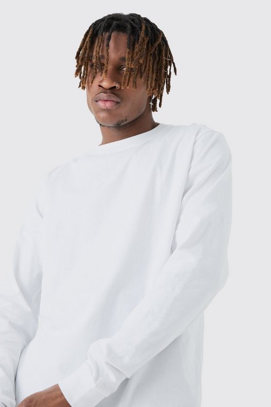 Tall langärmliges Rundhals T-Shirt