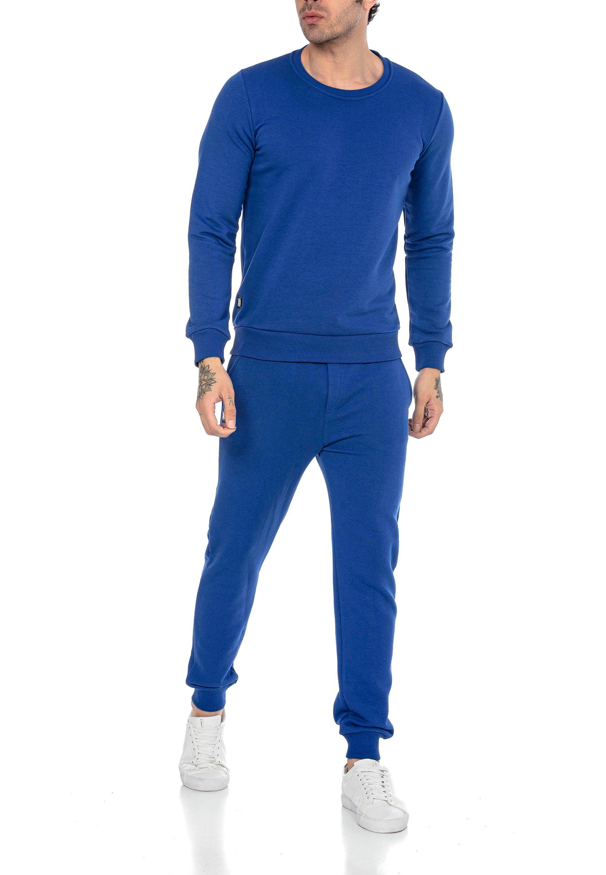 RedBridge Jogginganzug Red Bridge Herren Jogginganzug Set Sweatshirt Hose Premium Basic (Spar-Set, 2-tlg), Premium Qualität, gemütlich, vielseitig
