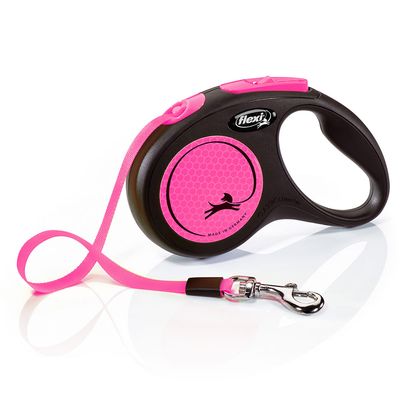 flexi New Neon Gurt-Leine pink, 5 m