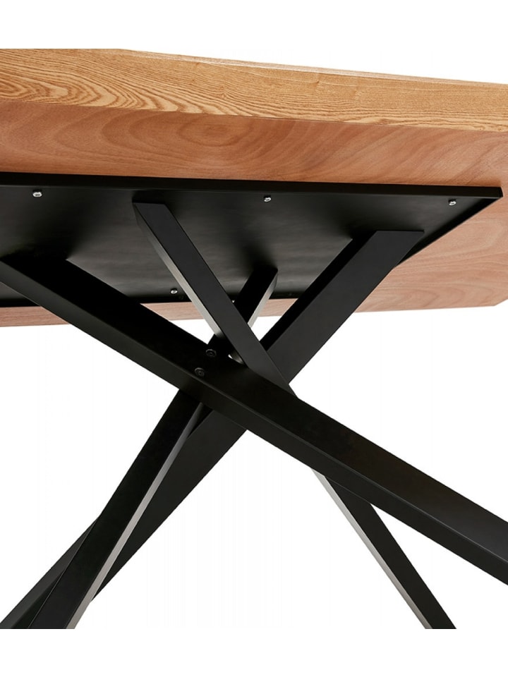 KADIMA DESIGN Esstisch WALABY Industriedesign | Designer Esszimmertisch in Beige-Schwarz günstig kaufen onesize