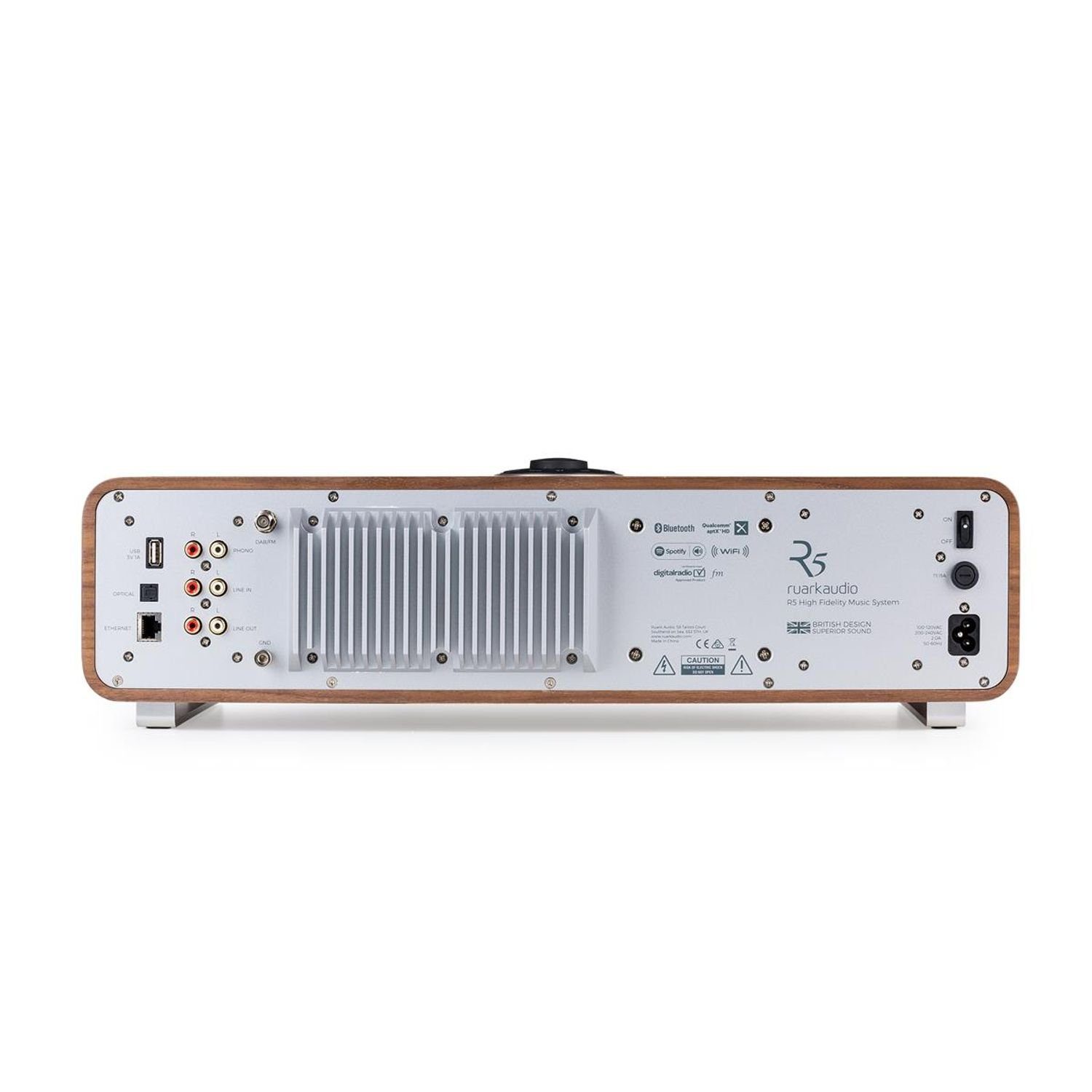 ruark audio R5 Musiksystem Walnuss High Fidelity System Digitalradio (DAB) (DAB+ & Internetradio, CD-Player)