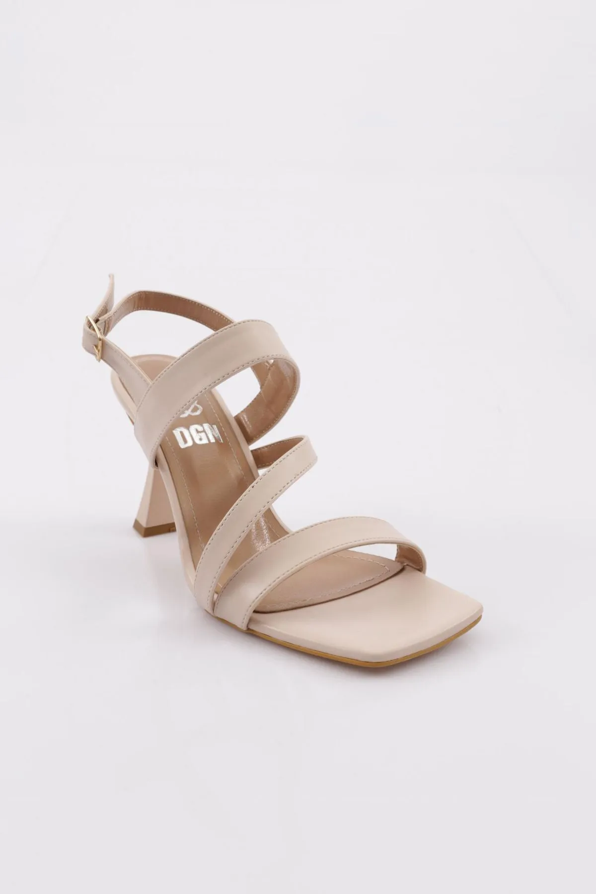 DGN  Pm211-k600 Beige Skin Damenschuhe mit Absatz - Knöchelriemen