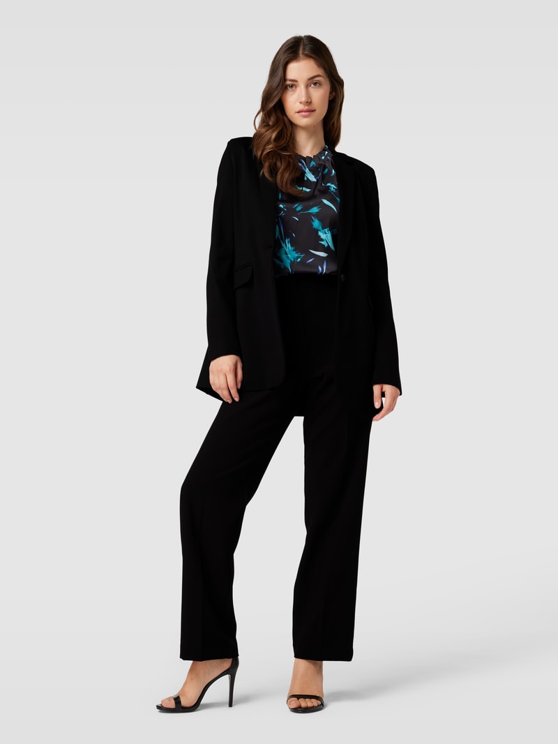 Longblazer mit Knopfverschluss in schwarz