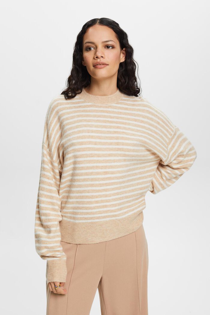 Strickpullover mit Blouson-Ärmeln