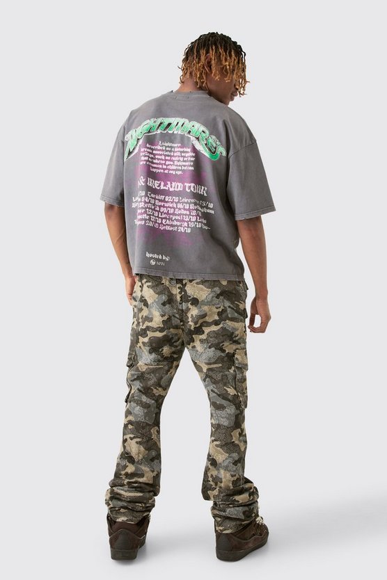 Tall Slim-Fit Camouflage Cargo-Hose mit Bandana-Print