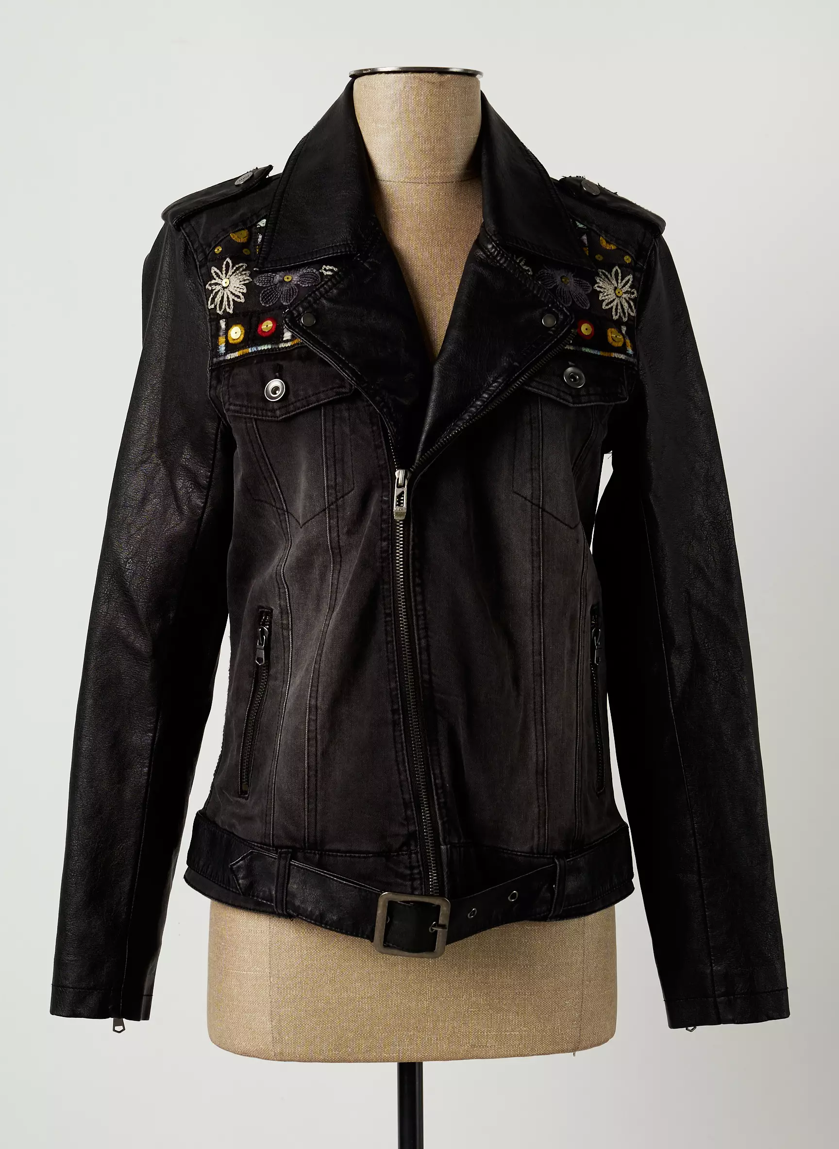 Desigual Vestesimilicuir Femme couleur noir