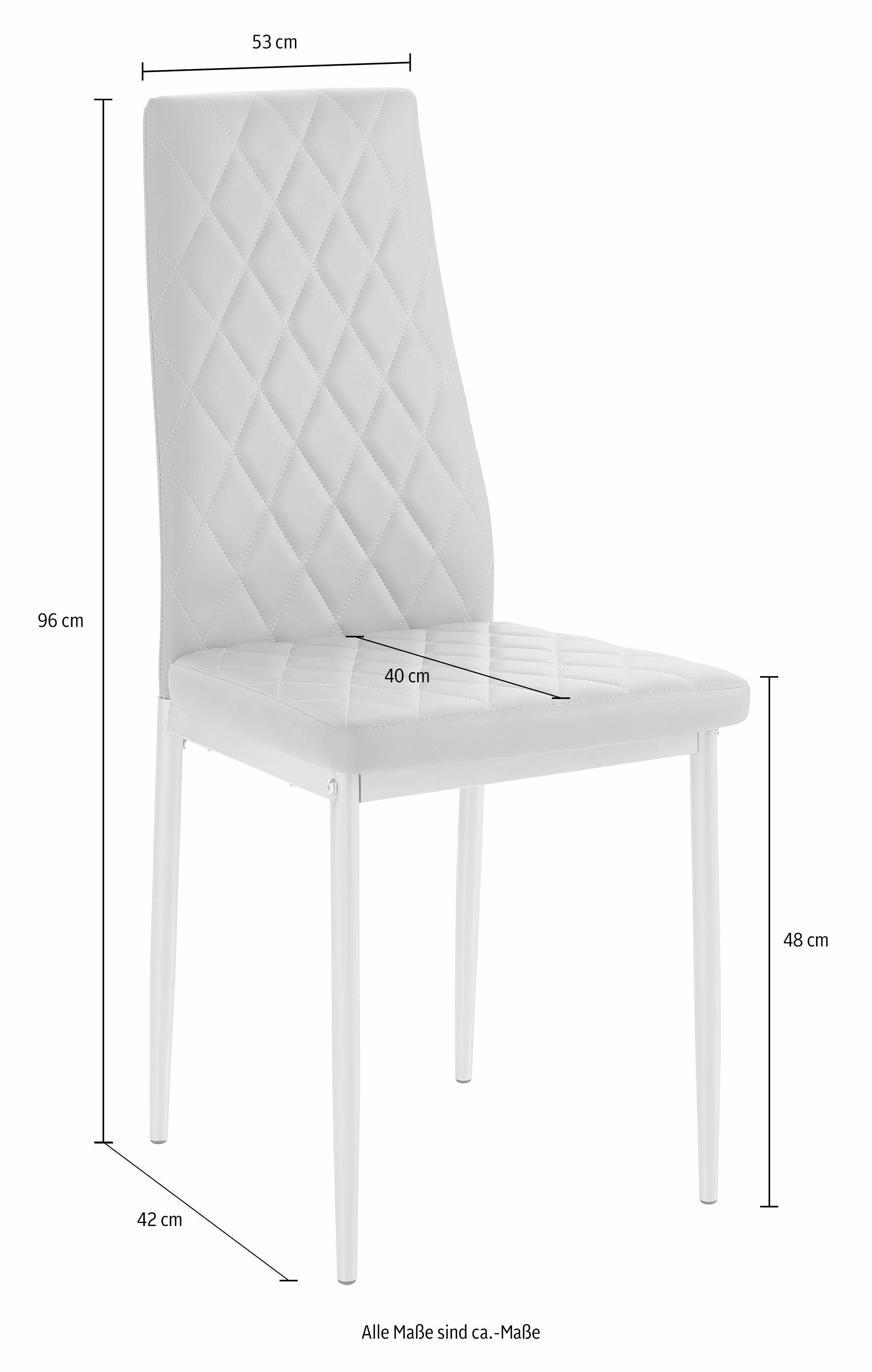INOSIGN Essgruppe, (Set, 5-tlg), mit Tisch in Weiß, Breite 120 cm