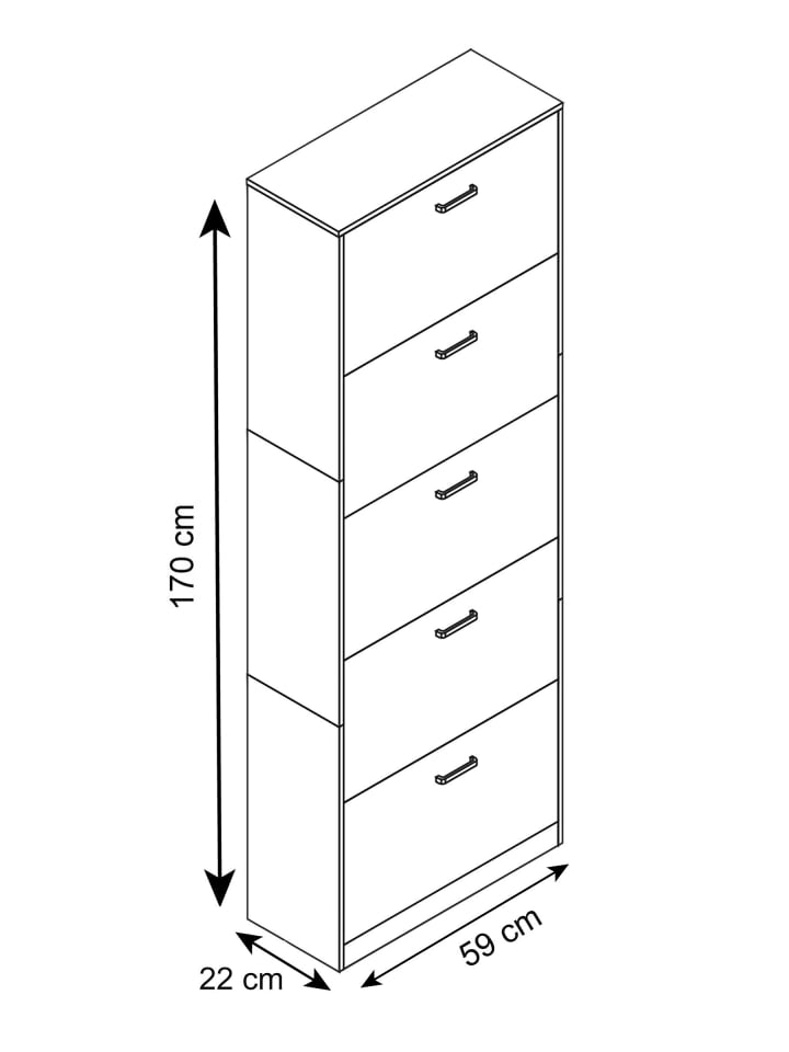 VCM  Holz Regal Schuhschrank Schuhkipper Serie Sipos XL in Weiß günstig kaufen onesize