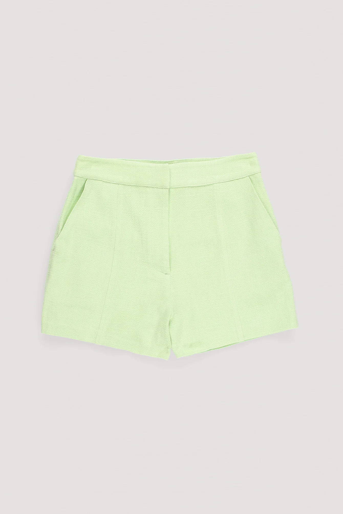 Shorts aus Leinenmischung mit hoher Taille