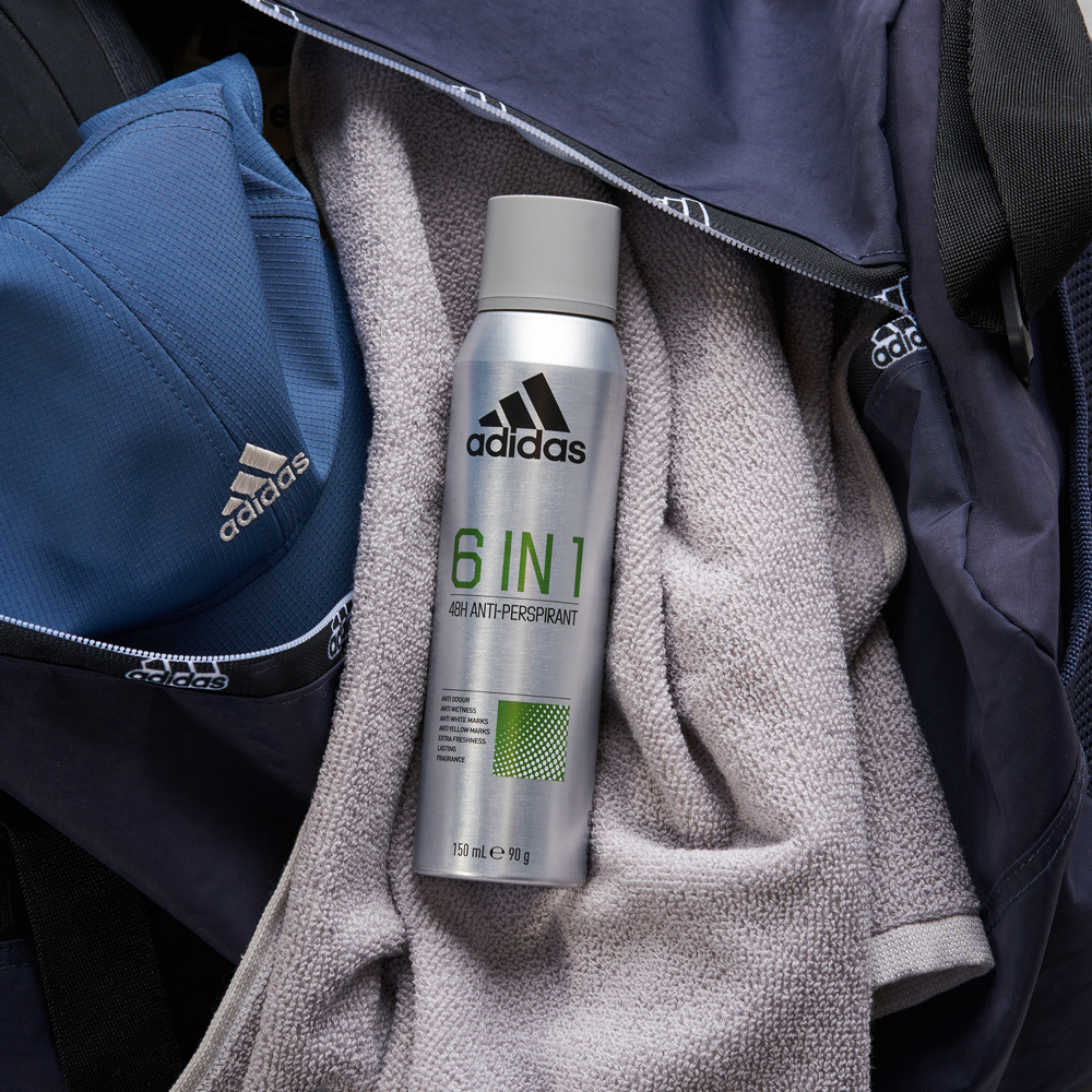 adidas 6-EN-1 - Formule est testée dermatologiquement, vegan et sans alcool. Déodorant - 150 ML