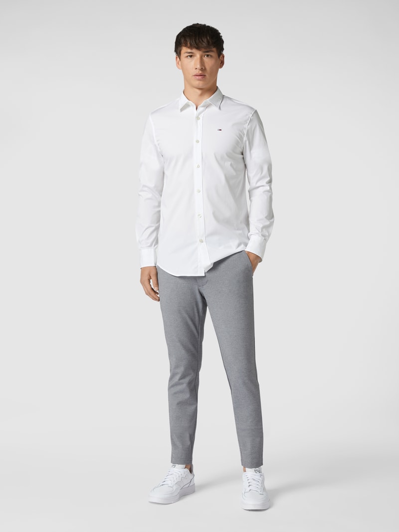 Slim Fit Freizeithemd mit Stretch-Anteil in weiß