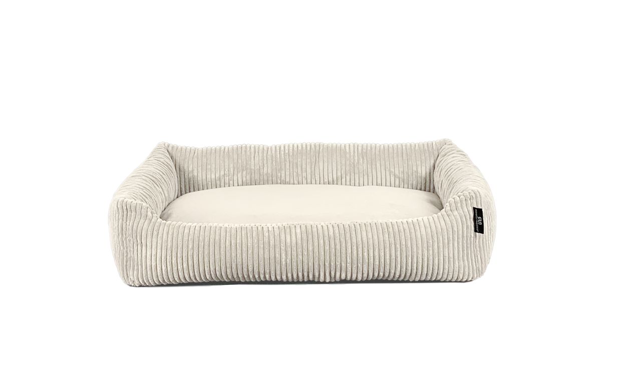 Rohrschneider Tierbett Cordstoff breit beige