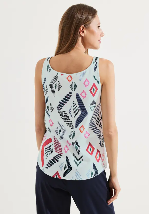 CECIL Top mit Print und Stickerei