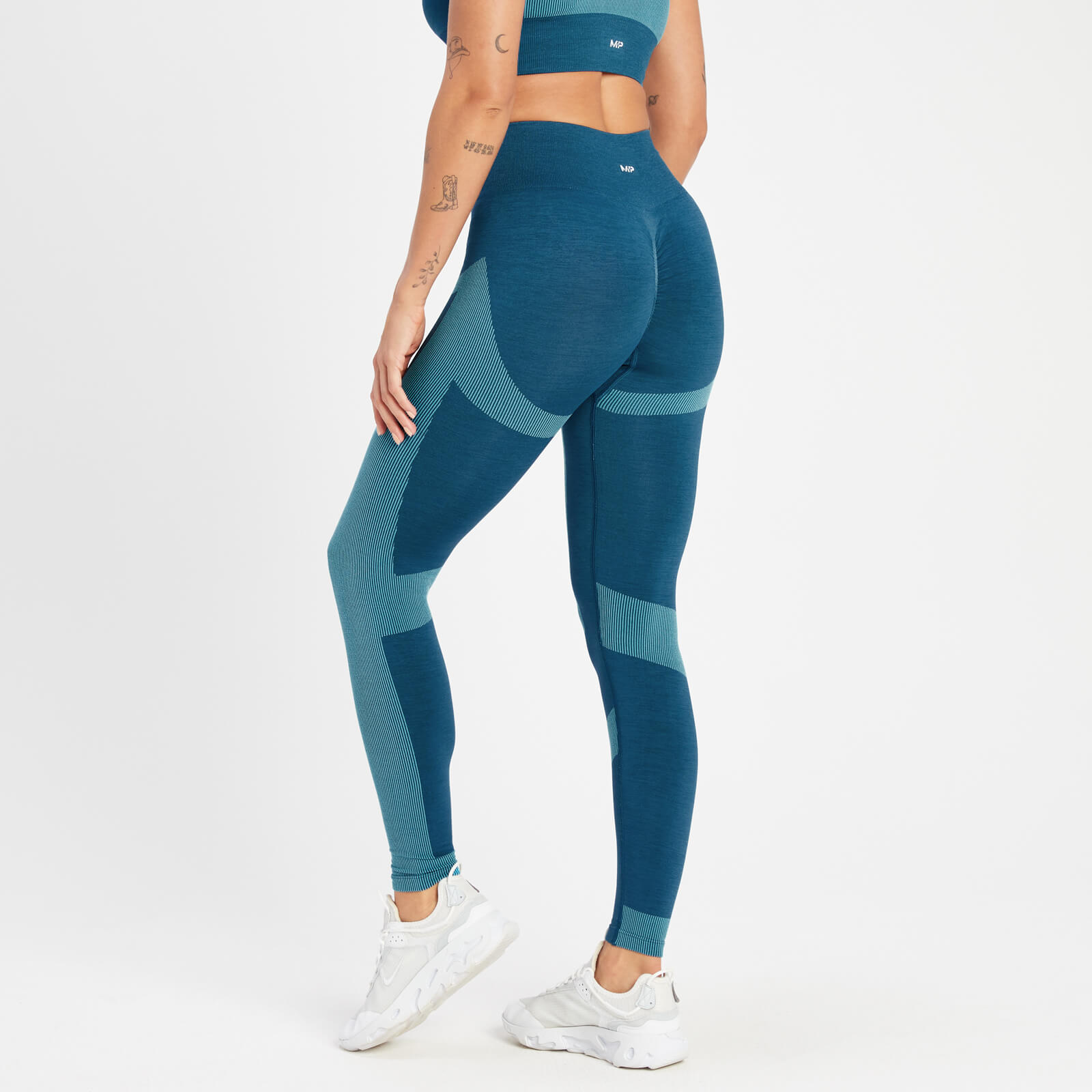 Legging sans coutures avec effet froncé MP Impact pour femmes – Bleu sarcelle