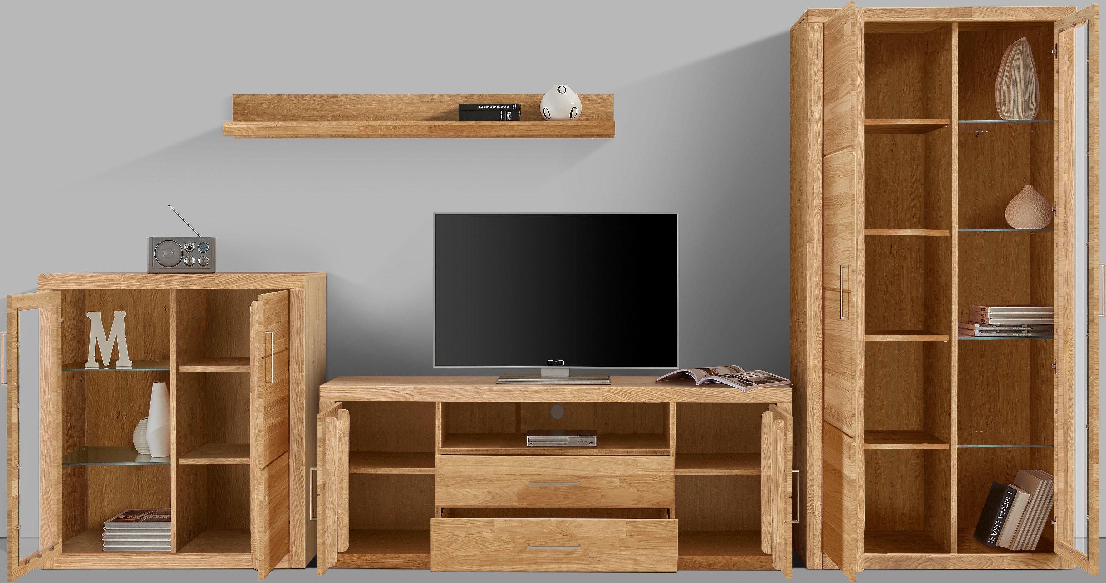 Woltra Wohnwand Logo, (Set, 4-St), teilmassives Holz